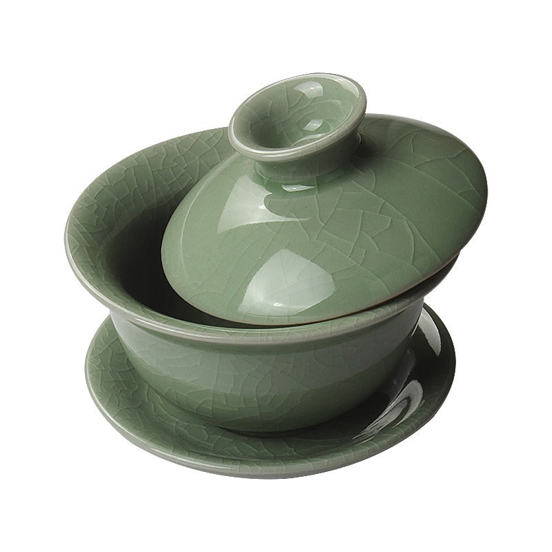 Ice Crack Longquan Celadon Gaiwan - Thumbnail 3