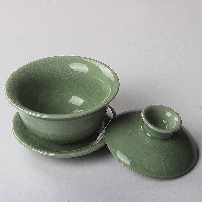 Ice Crack Longquan Celadon Gaiwan