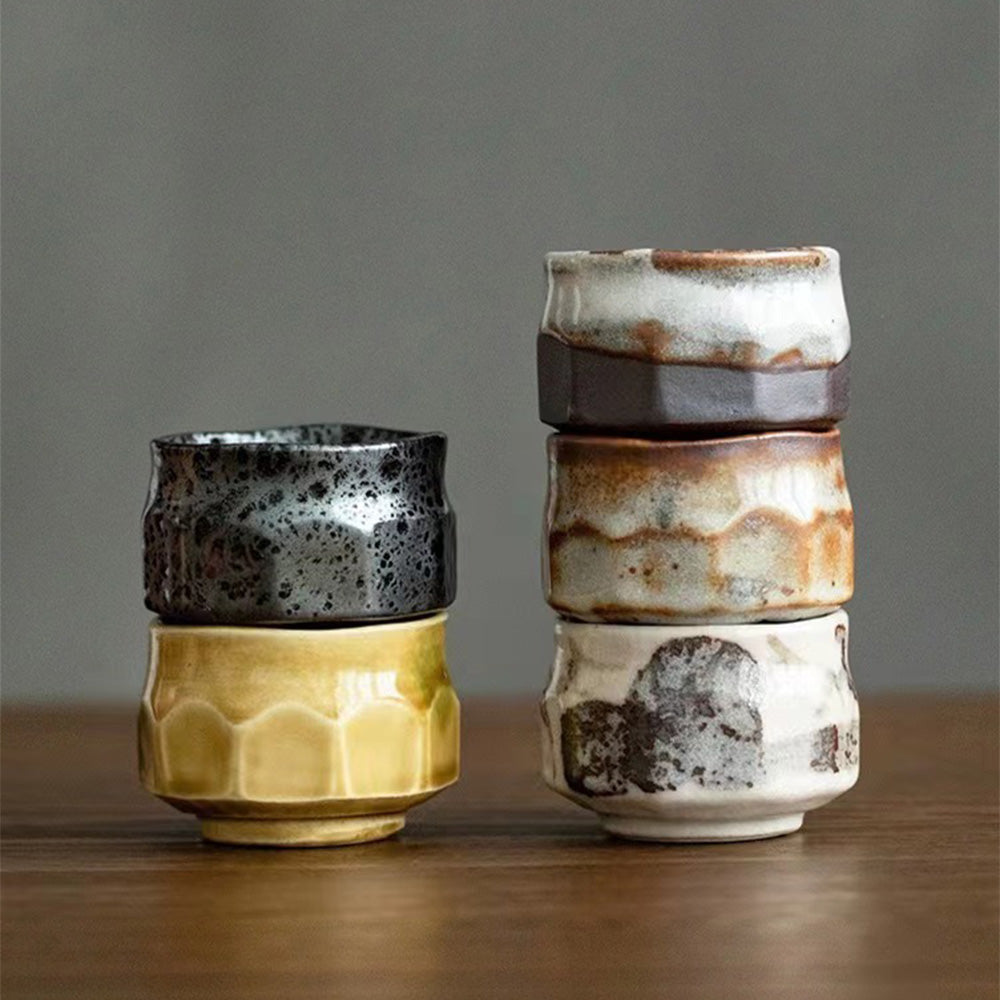 Japanese Mino-yaki Wabi-Sabi Tea Cup Set of Five – Umi Tea Sets