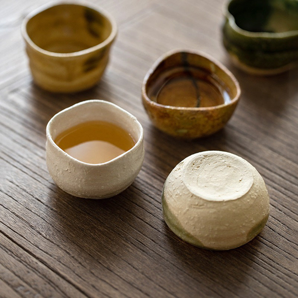 Japanese Mino-yaki Pottery Tea Cup Set of Five – Umi Tea Sets