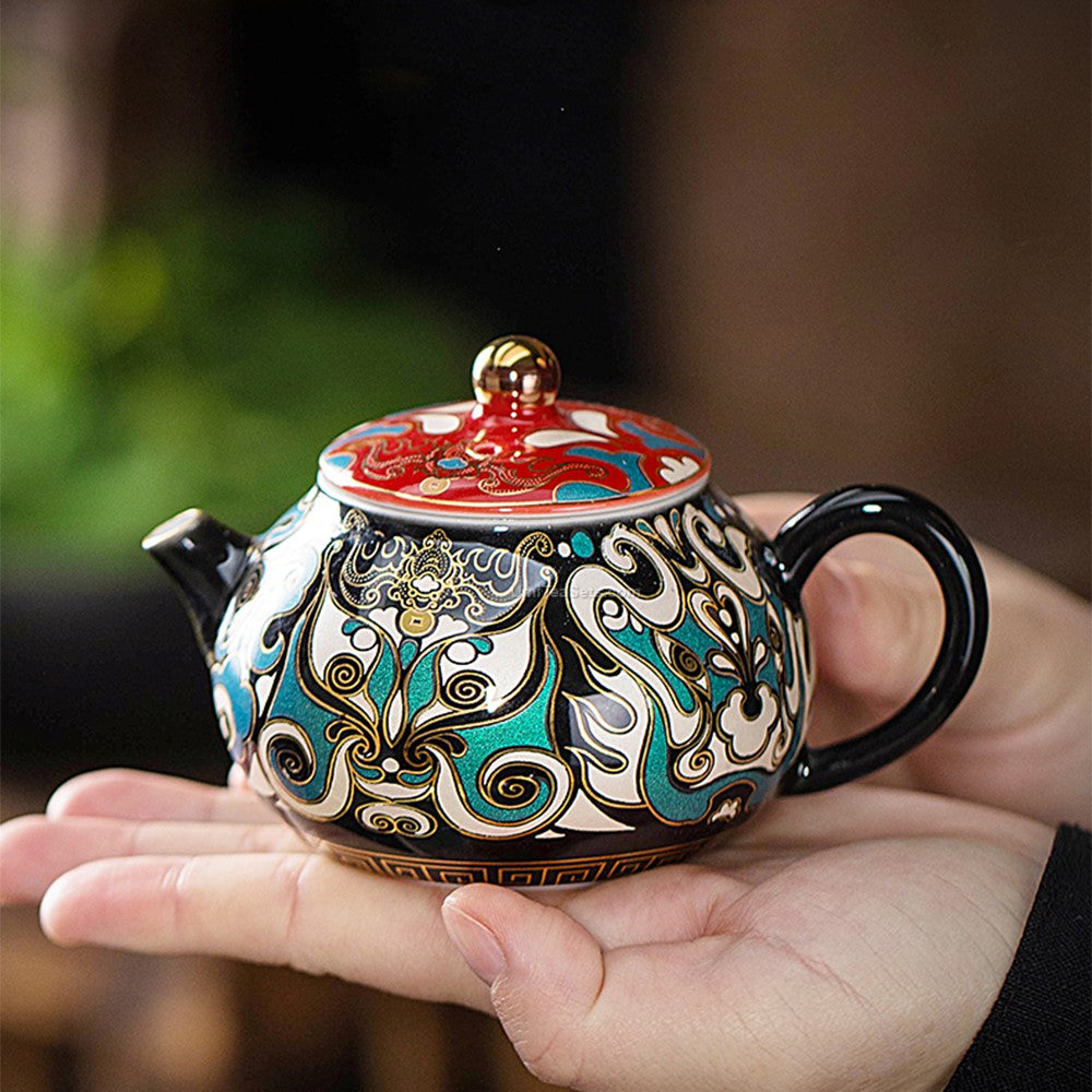 Chinese Gold And Silver Tea Set