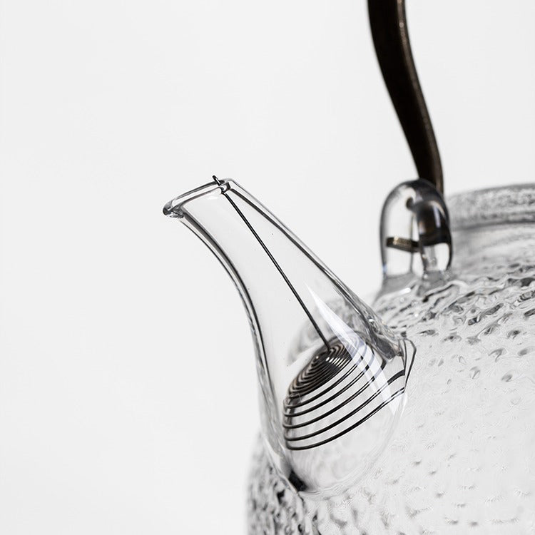 Ice Block Big Belly Glass Teapot