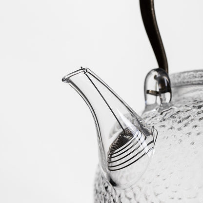 Ice Block Big Belly Glass Teapot