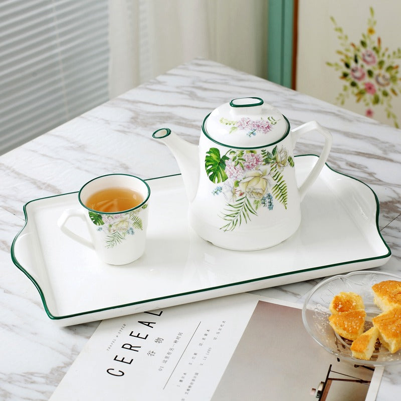 Modern Style Tea Set With Shelf