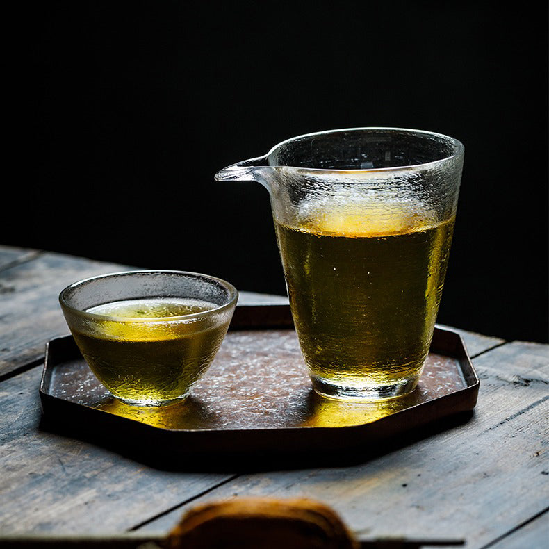 Japanese Glass Fair Cup With Golden Rim