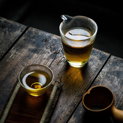 Japanese Glass Fair Cup With Golden Rim