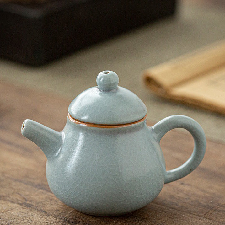 Ruyao Cat Teapot – Ru Kiln Crackle Glaze Gongfu Teapot