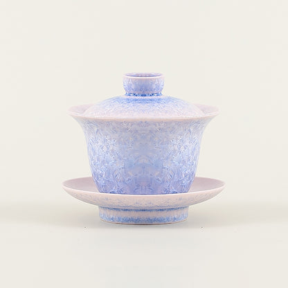 Purple Ice Crystal Ruyao Porcelain Gaiwan