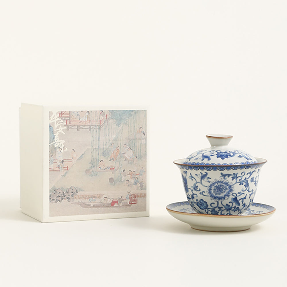 Blue And White Ruyao Porcelain Gaiwan – Umi Tea Sets