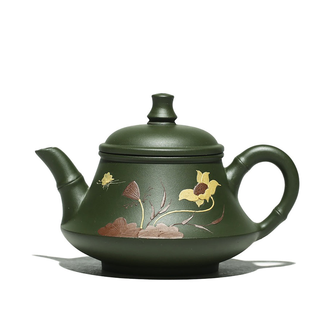 Yixing Green Clay Lotus Teapot