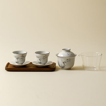 Bamboo Gaiwan Travel Tea Set