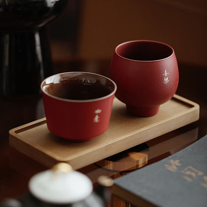 Ceramic Five Blessings Gongfu Tea Cup Set