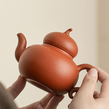 Yixing Zhu Ni Clay Gourd Tea Set