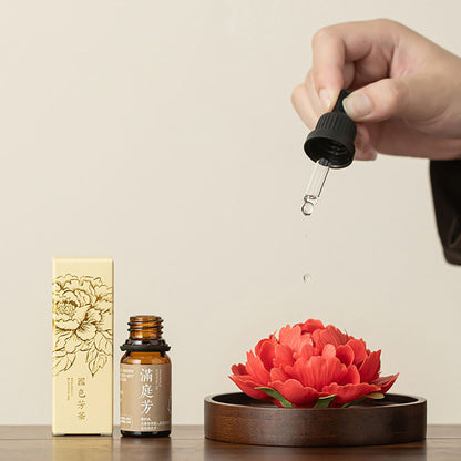 Yixing Purple Clay Tea Set With Peony Incense Holder