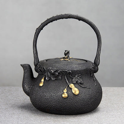 Japanese Gourd Cast Iron Teapot