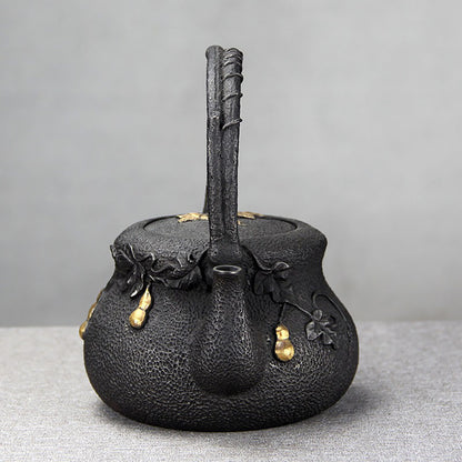 Japanese Gourd Cast Iron Teapot