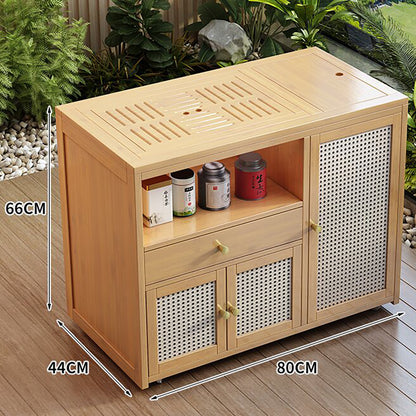 Moso Bamboo Movable Tea Table