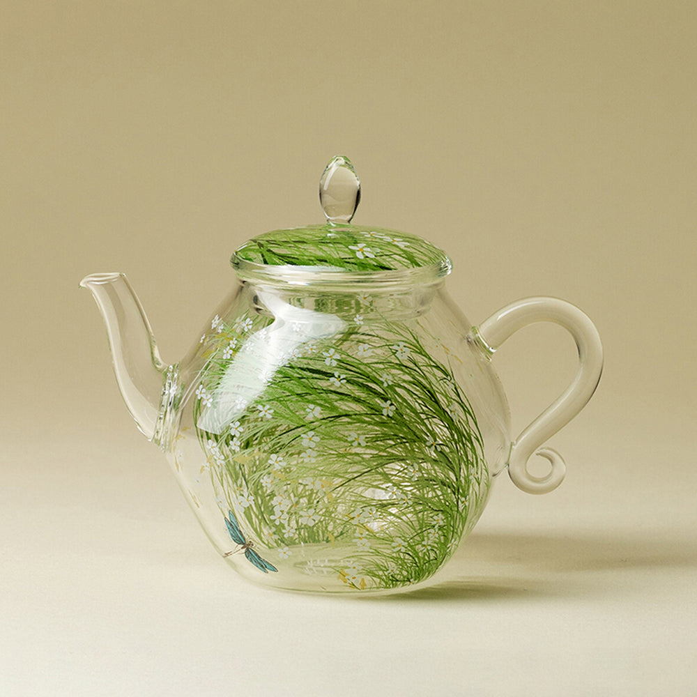 Flower Borosilicate Glass Teapot