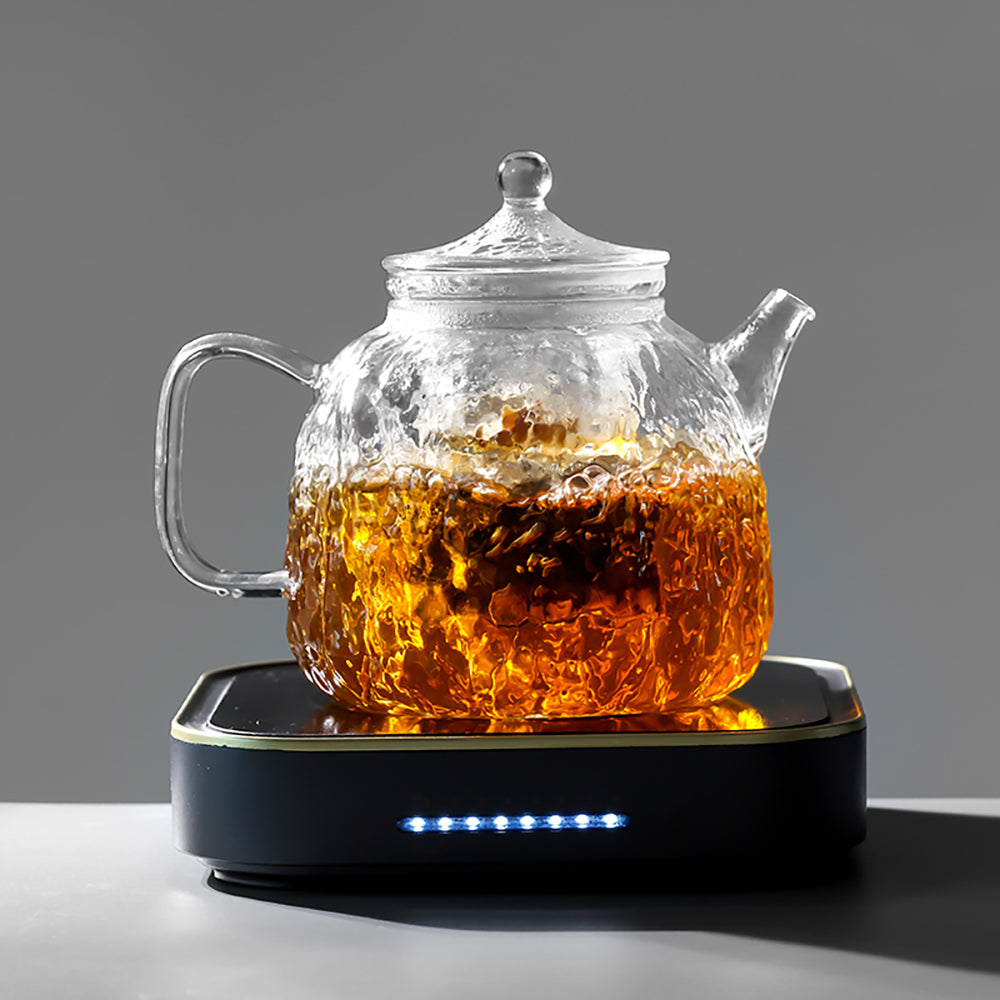 Tree Grain Glass Teapot With Steam Infuser