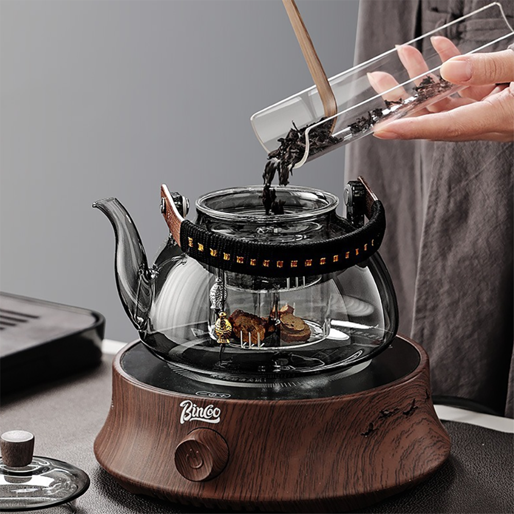 Grey Glass Teapot With Steam Infuser