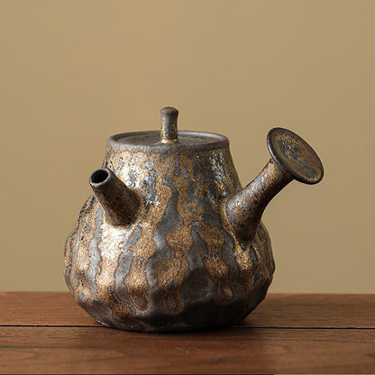 Japanese Pottery Hammered Teapot