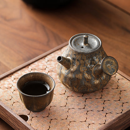 Japanese Pottery Hammered Teapot