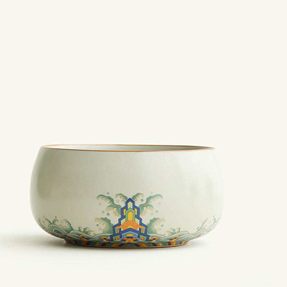 Waves And Cliffs Ruyao Porcelain Tea Washer