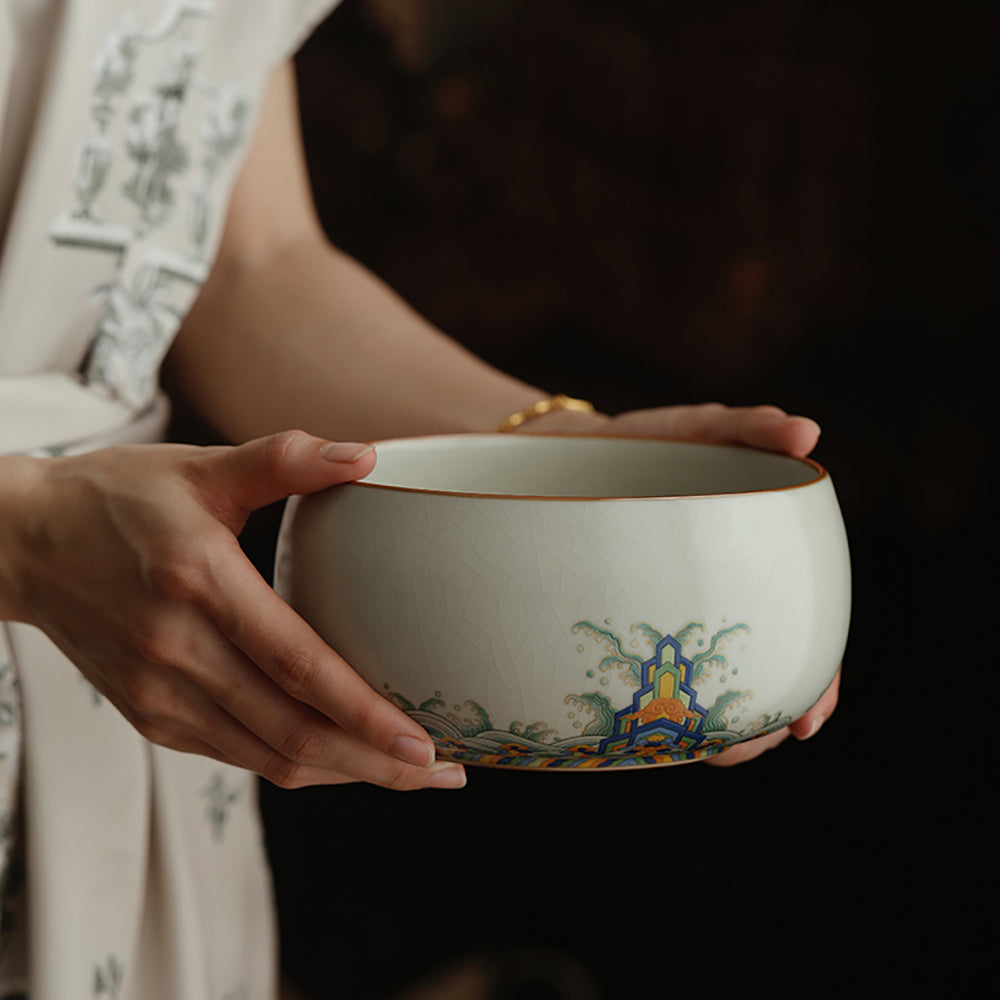 Waves And Cliffs Ruyao Porcelain Tea Washer