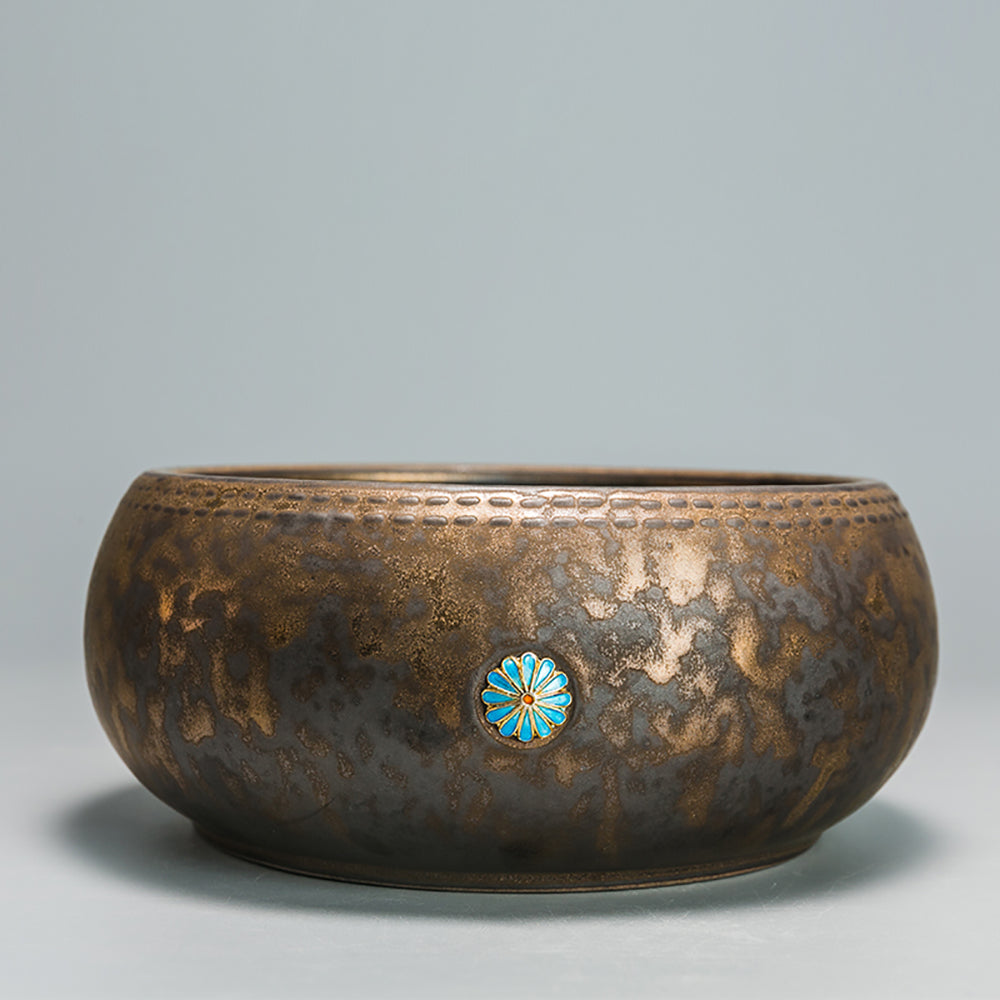 Enamel Daisy Coarse Pottery Tea Washer