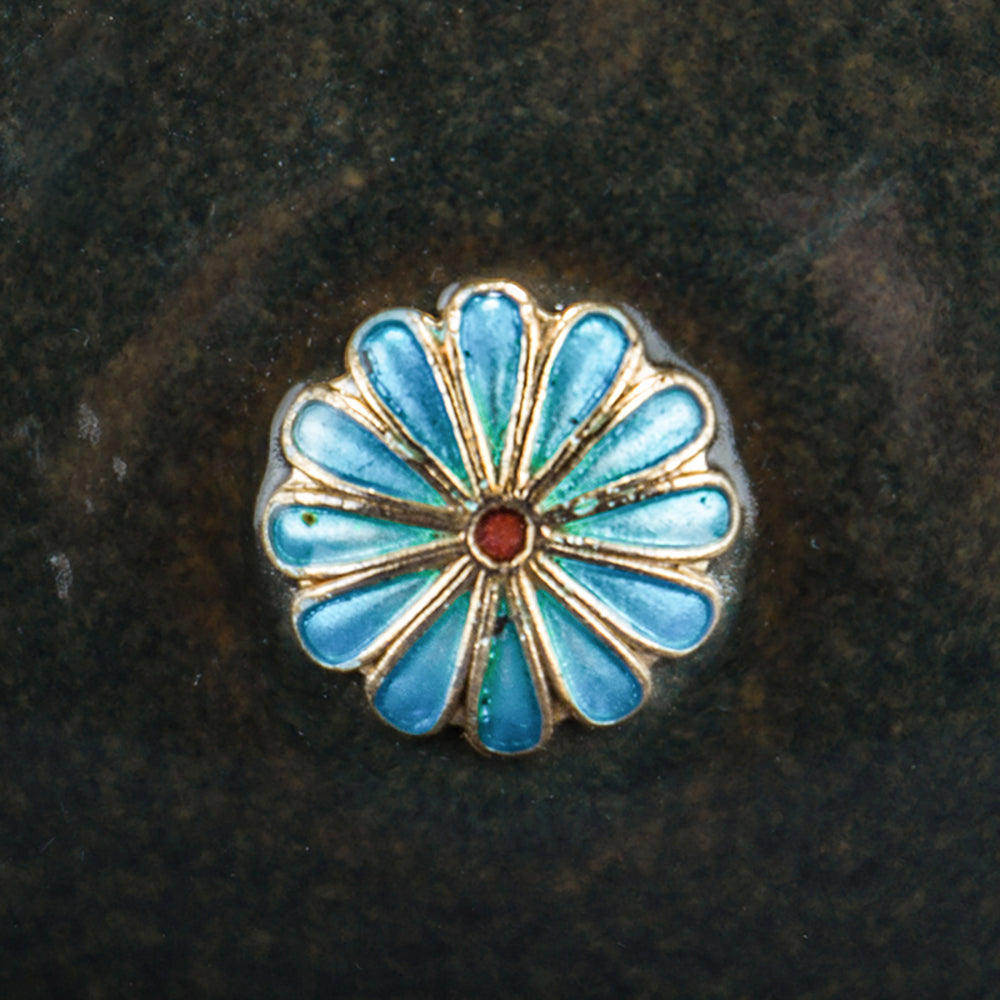 Enamel Daisy Coarse Pottery Tea Washer