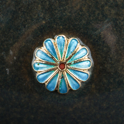 Enamel Daisy Coarse Pottery Tea Washer