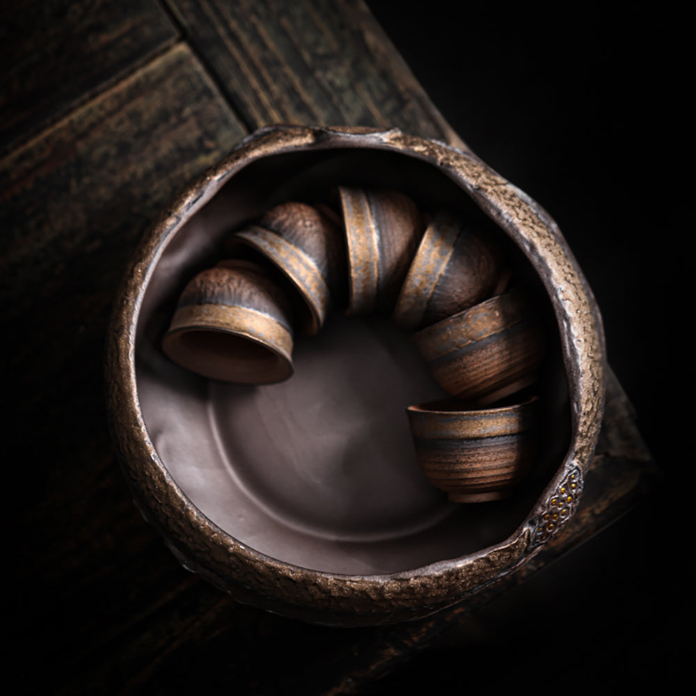 Lotus Coarse Pottery Tea Washer