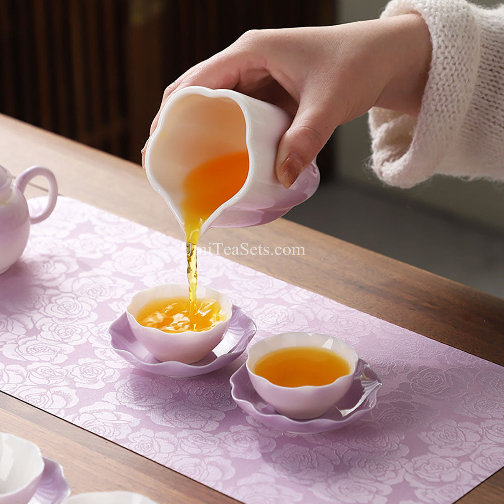 Gradient Purple Porcelain Tea Set
