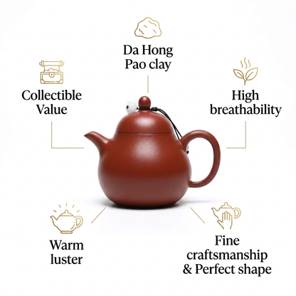 Yixing Da Hong Pao Clay Pear Teapot