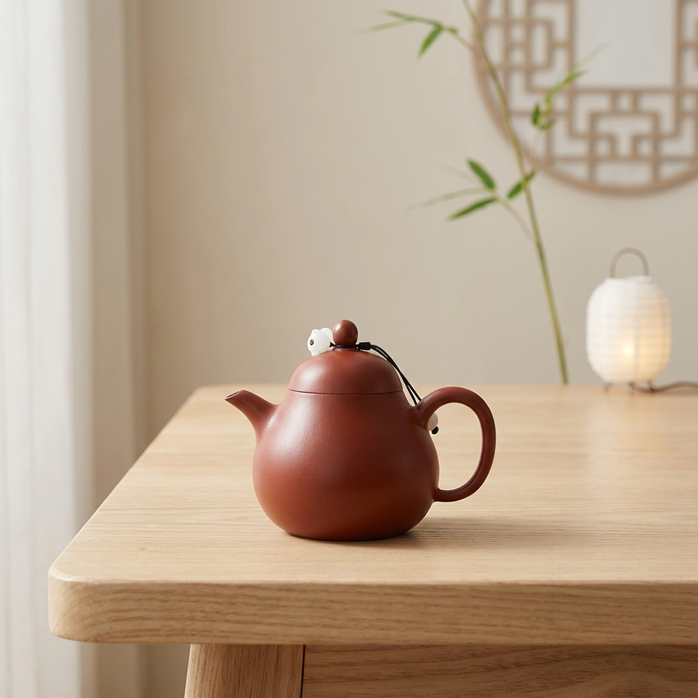 Yixing Da Hong Pao Clay Pear Teapot