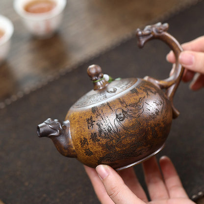 Yixing Luohan Subduing The Dragon Teapot