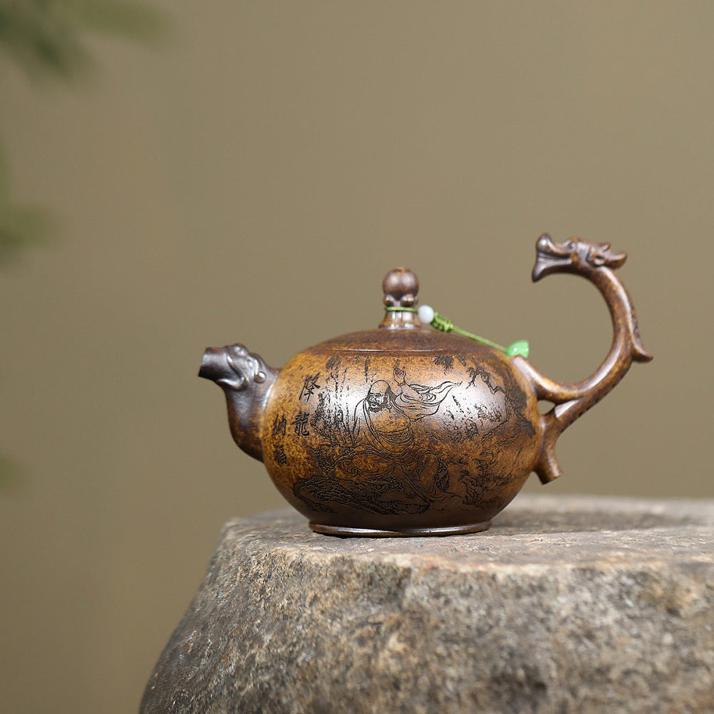 Yixing Luohan Subduing The Dragon Teapot