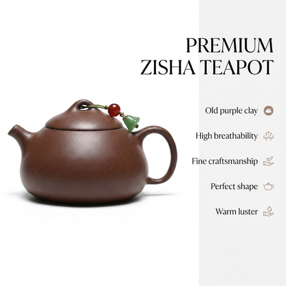 Yixing Purple Clay Qin Quan Teapot