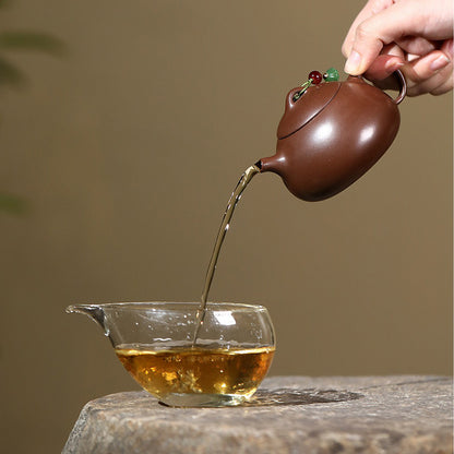Yixing Purple Clay Qin Quan Teapot