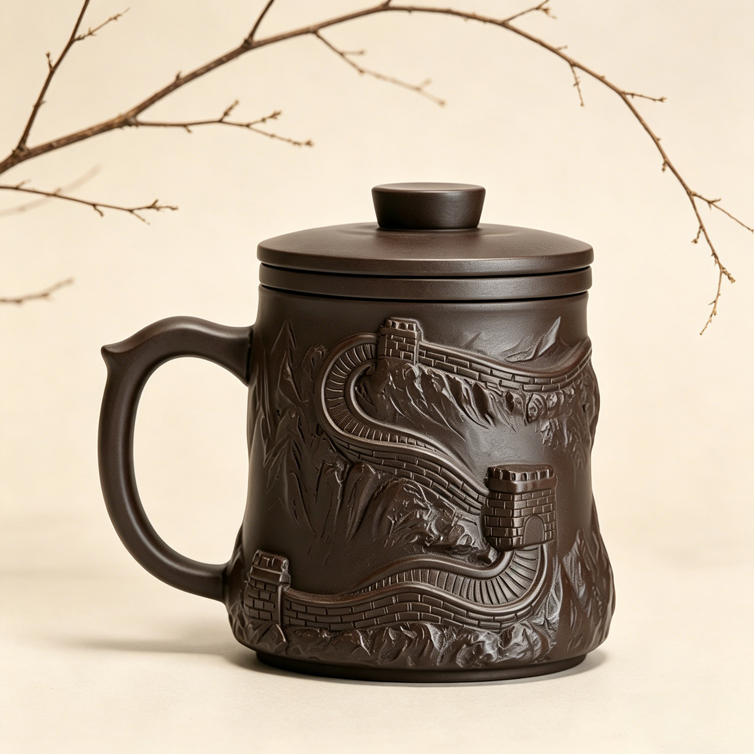 Great Wall Purple Clay Tea Cup With Infuser