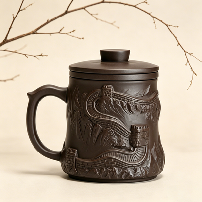 Great Wall Purple Clay Tea Cup With Infuser