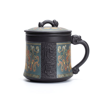 Ruyi Purple Clay Tea Cup With Infuser