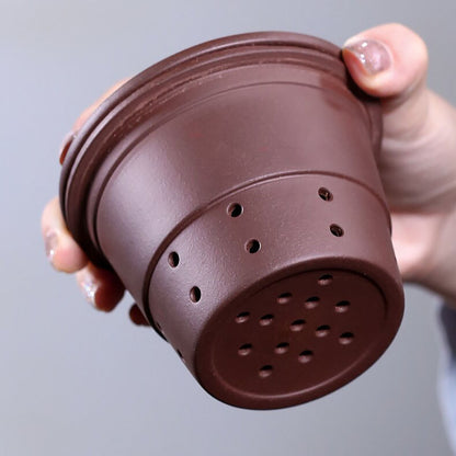 Bamboo Purple Clay Tea Cup With Infuser