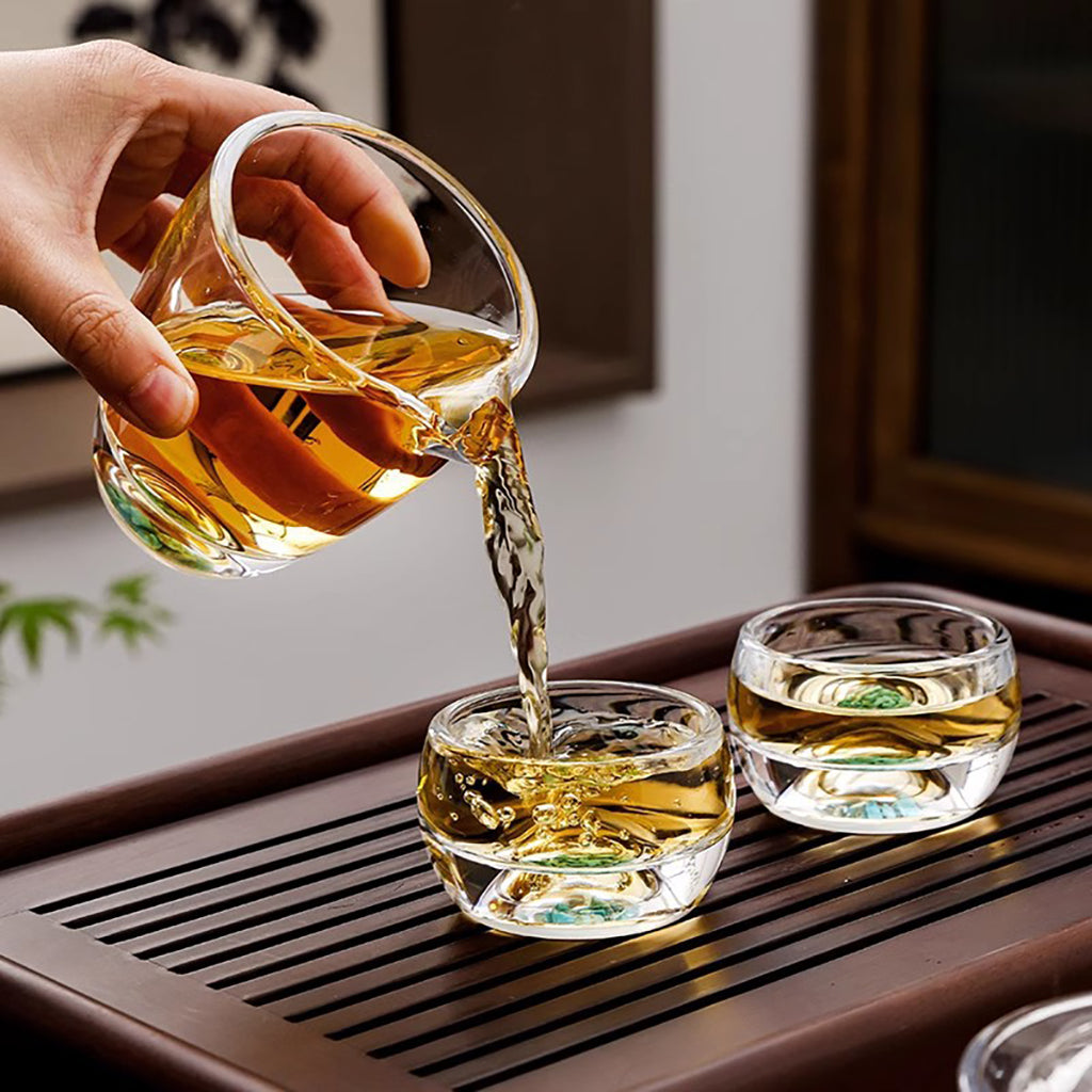 Turquoise High Borosilicate Glass Gaiwan Tea Set