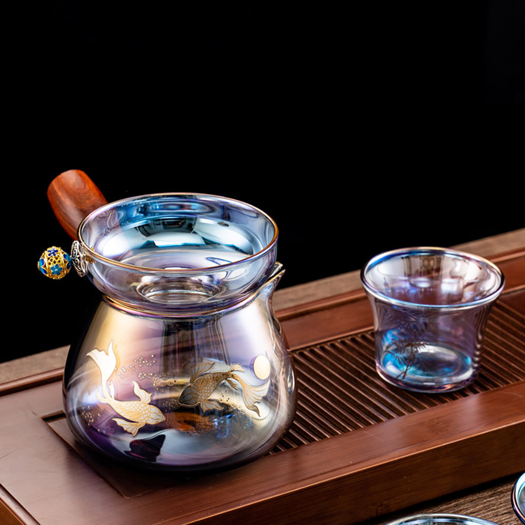 Iridescent High Borosilicate Glass Gaiwan Tea Set