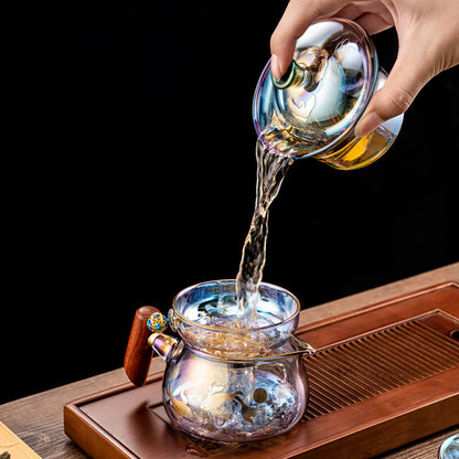 Iridescent High Borosilicate Glass Gaiwan Tea Set
