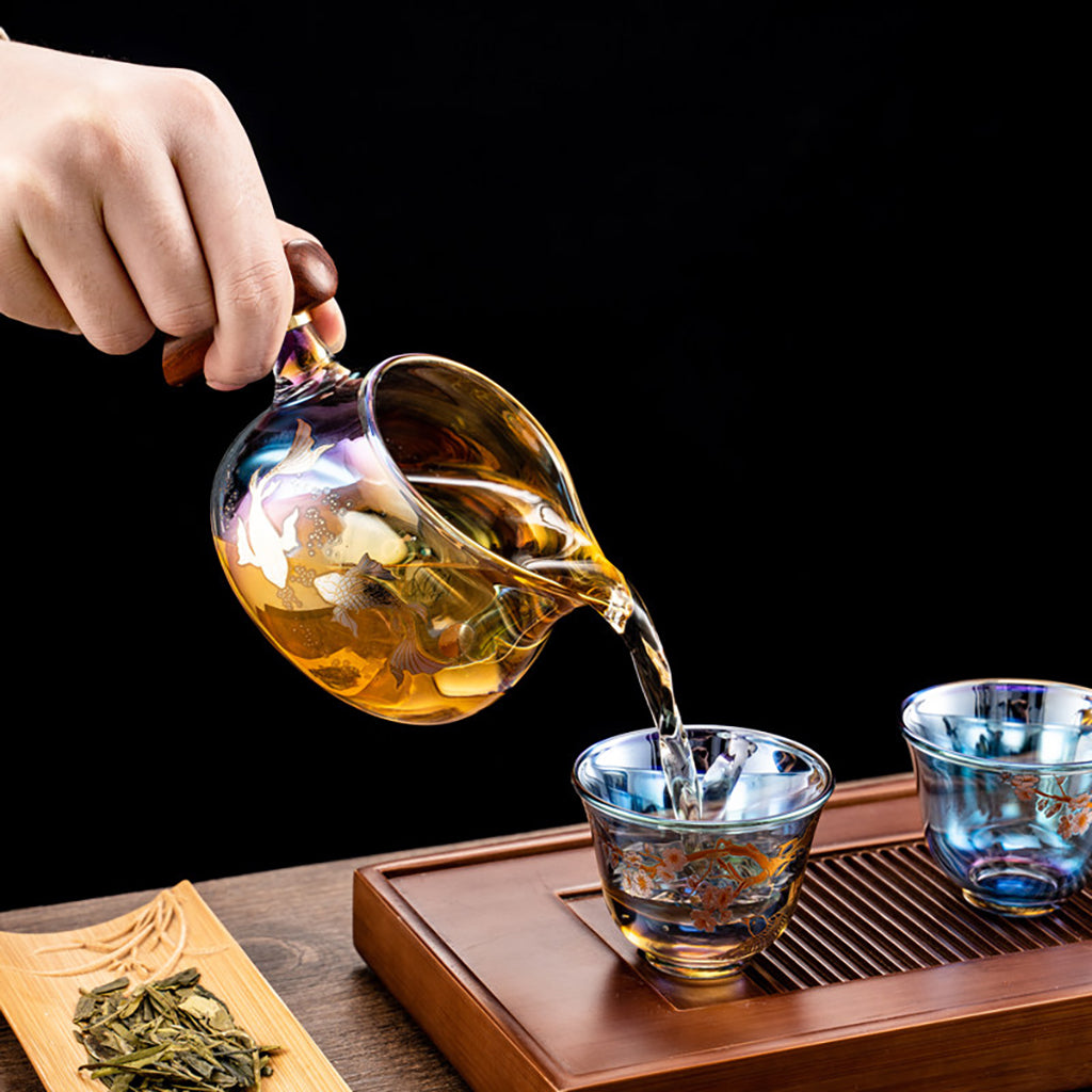 Iridescent High Borosilicate Glass Gaiwan Tea Set