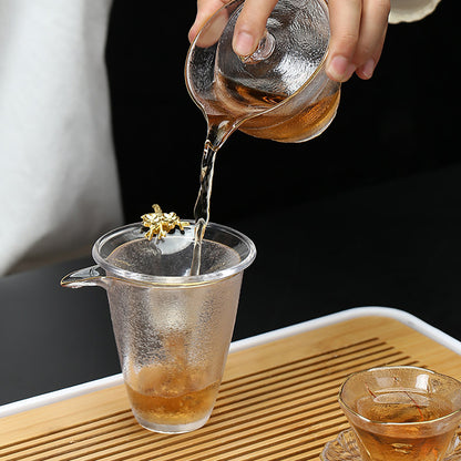 Plum Blossom Ice-Textured Glass Tea Set