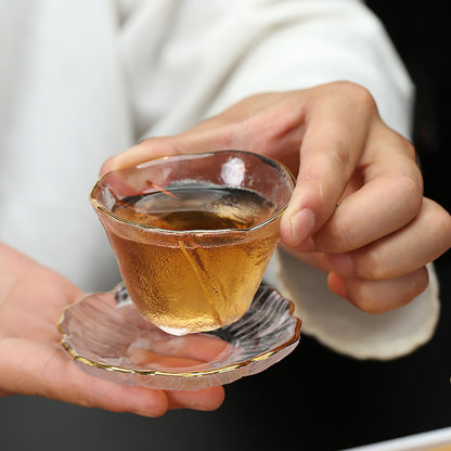 Plum Blossom Ice-Textured Glass Tea Set
