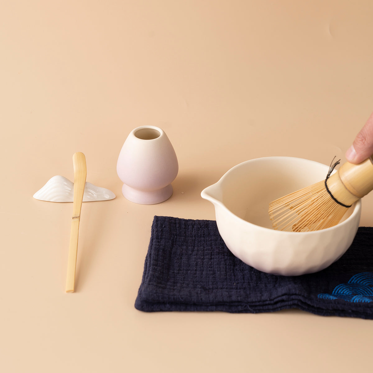 Japanese Gradient Green Ceramic Matcha Tea Set